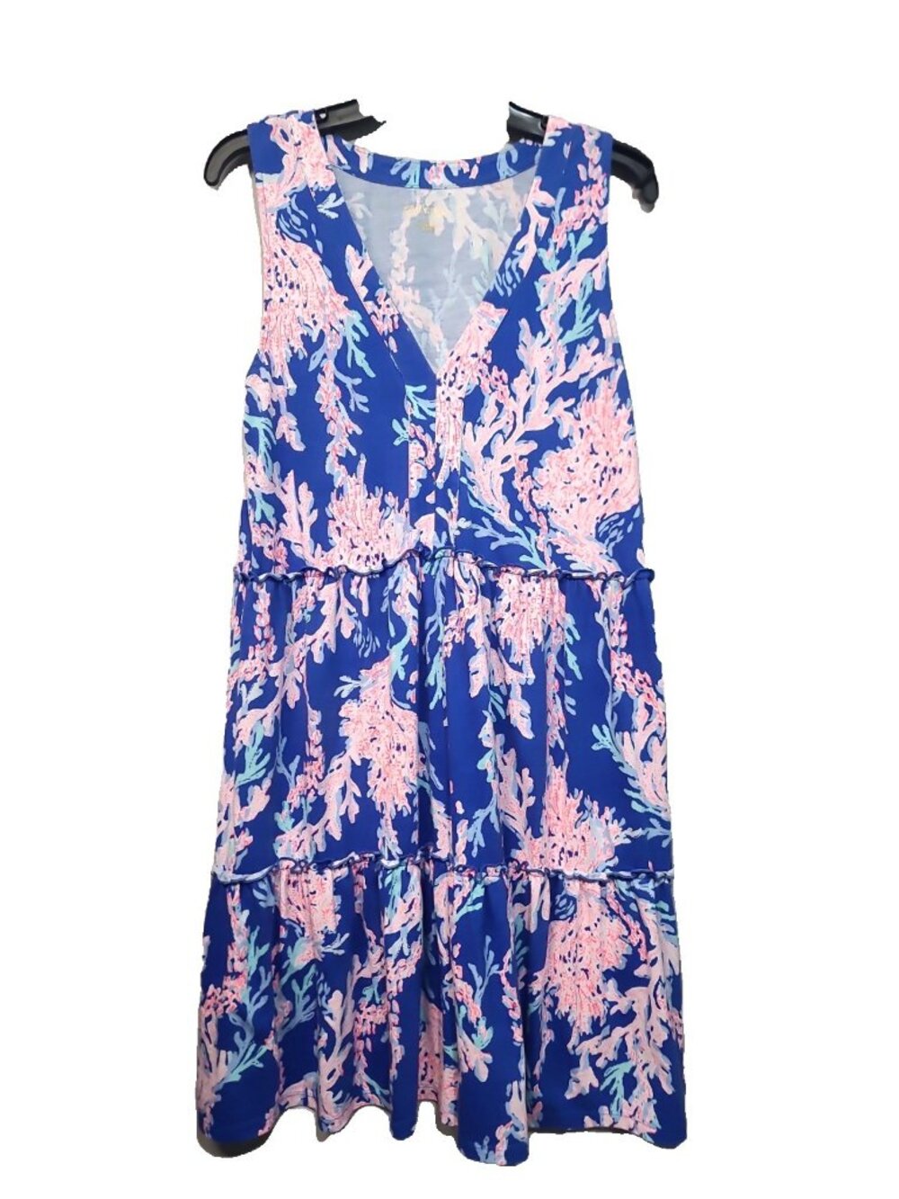 Lilly Pulitzer Lorina Swing Dress Size M Borealis Blue Swim on Over